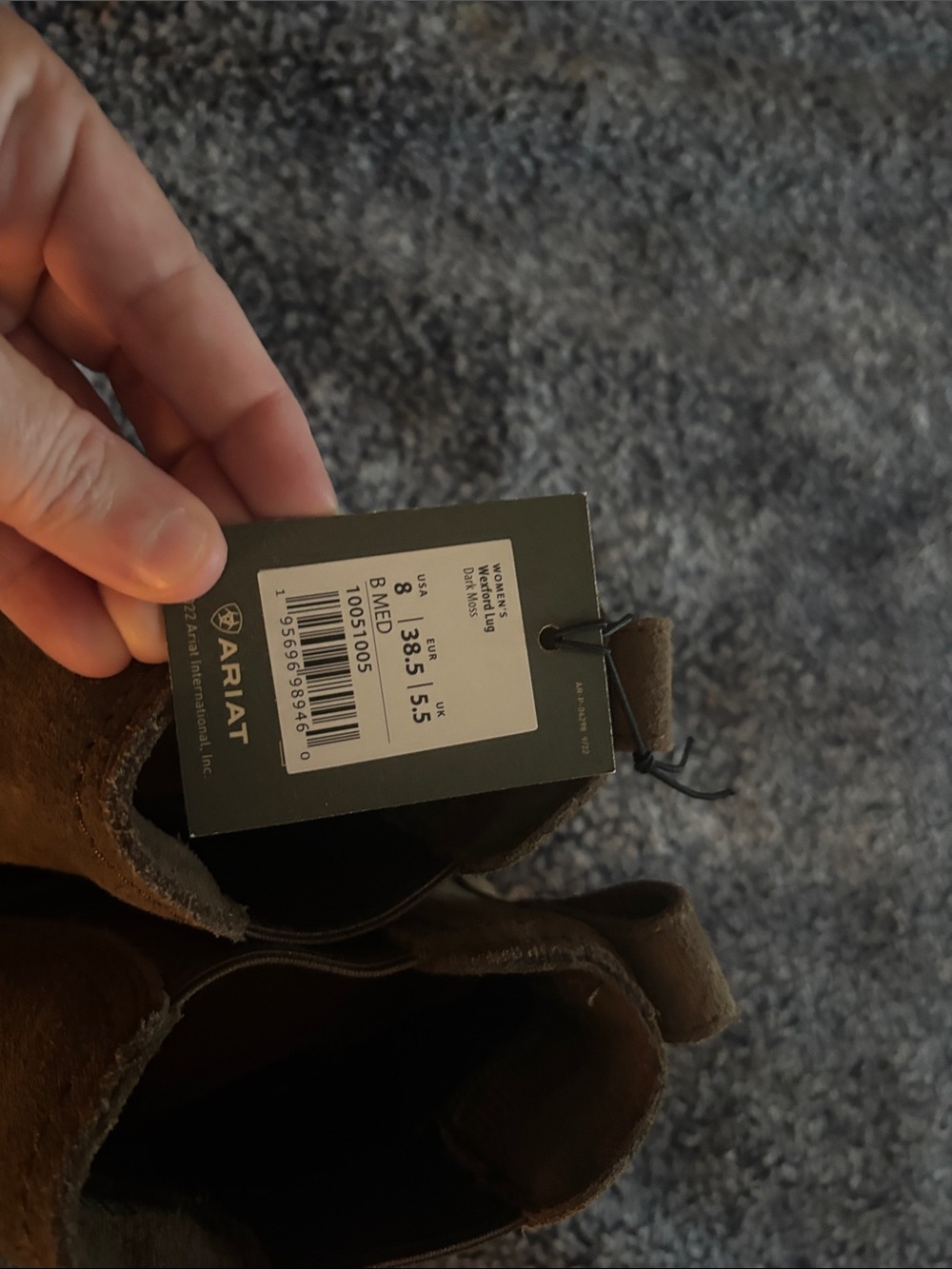 Ariat Chestnut Brown Chelsea Suede Ankle Boots - Picture 4 of 6